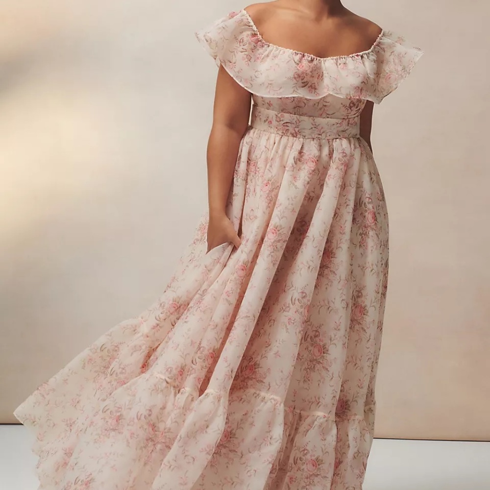 Selkie Off-The-Shoulder Floral Maxi Dress - Picture 1 of 10